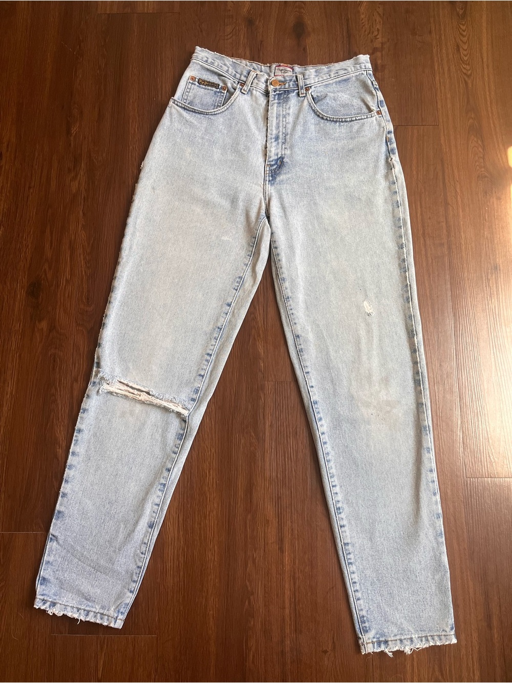 Pepe Jeans London Vintage 90s Light Blue Cropped High-Rise Ankle Jeans